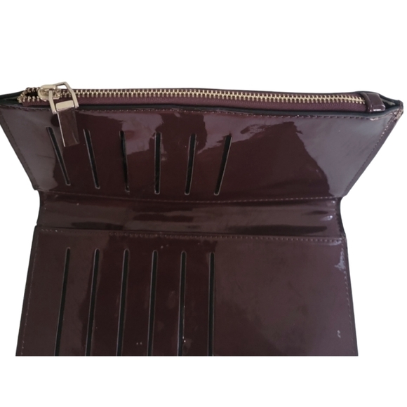 Dune London Kaydence Patent Finish Plum Bifold Wallet - Picture 10 of 10